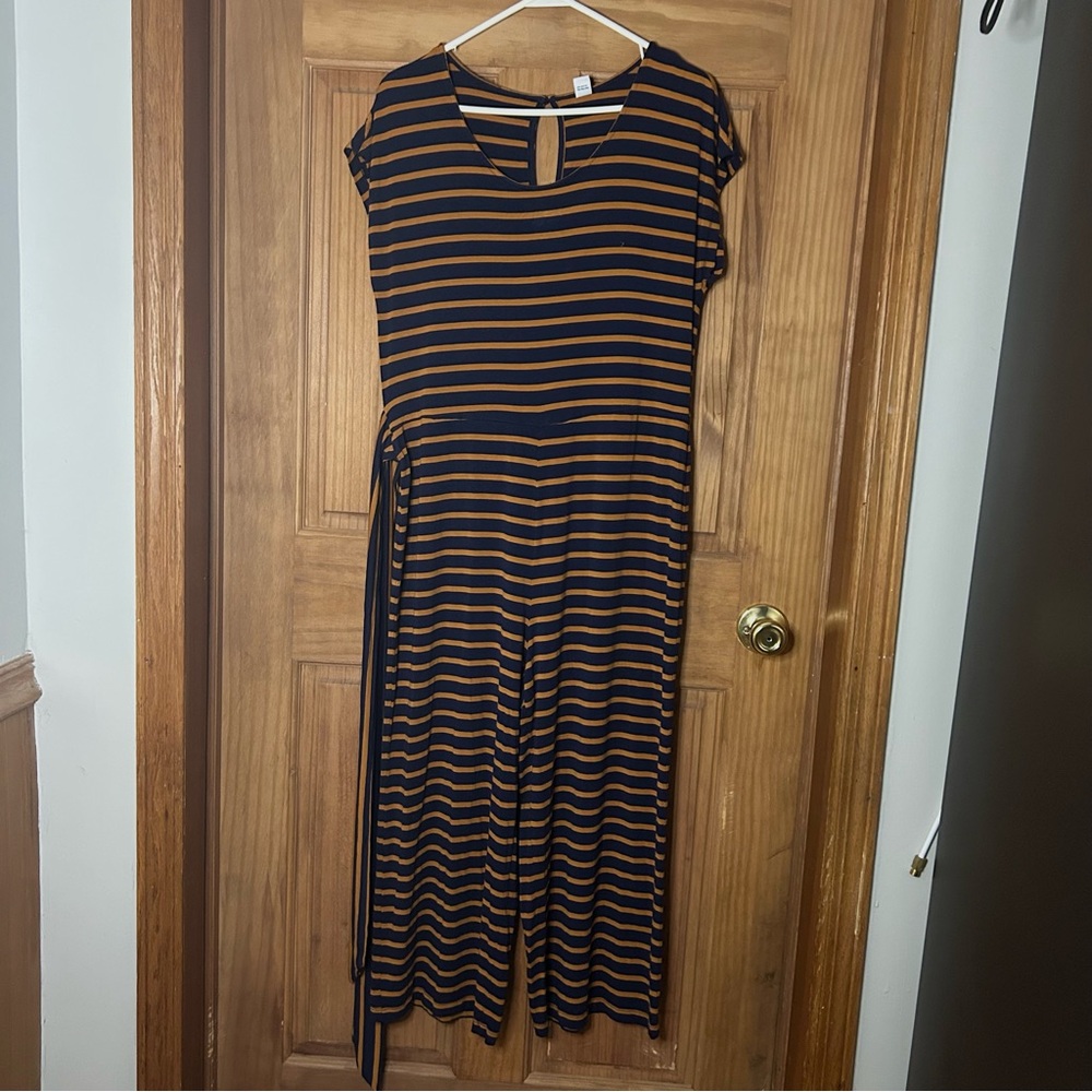 Old Navy Orange and Blue Jumpsuit Crew Neck Casual - Picture 1 of 8